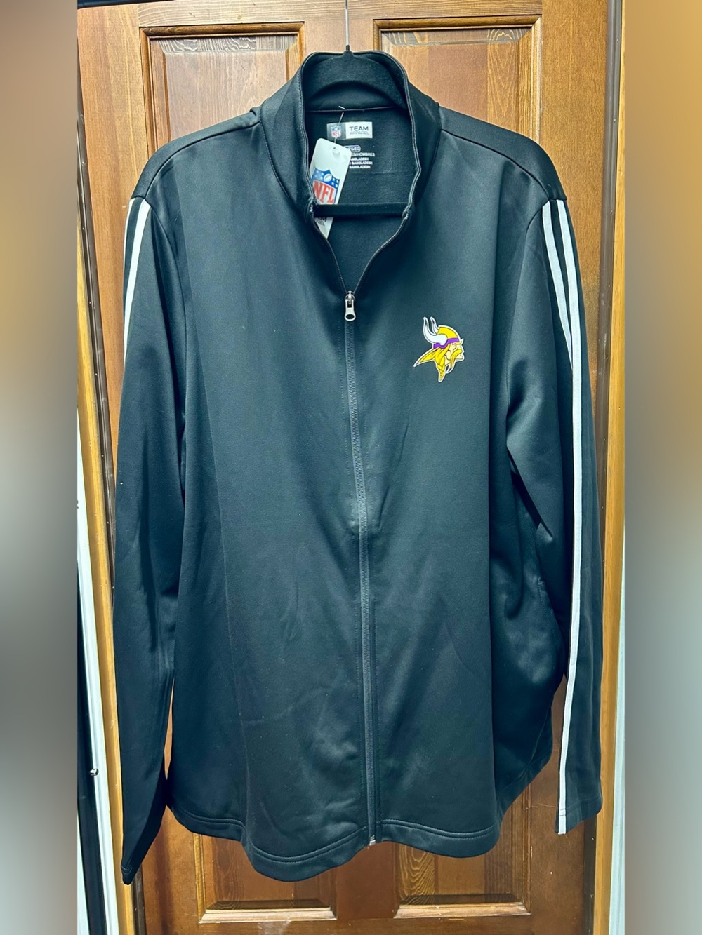 NFL Team Black Full-Zip Track Jacket - Minnesota Vikings XL